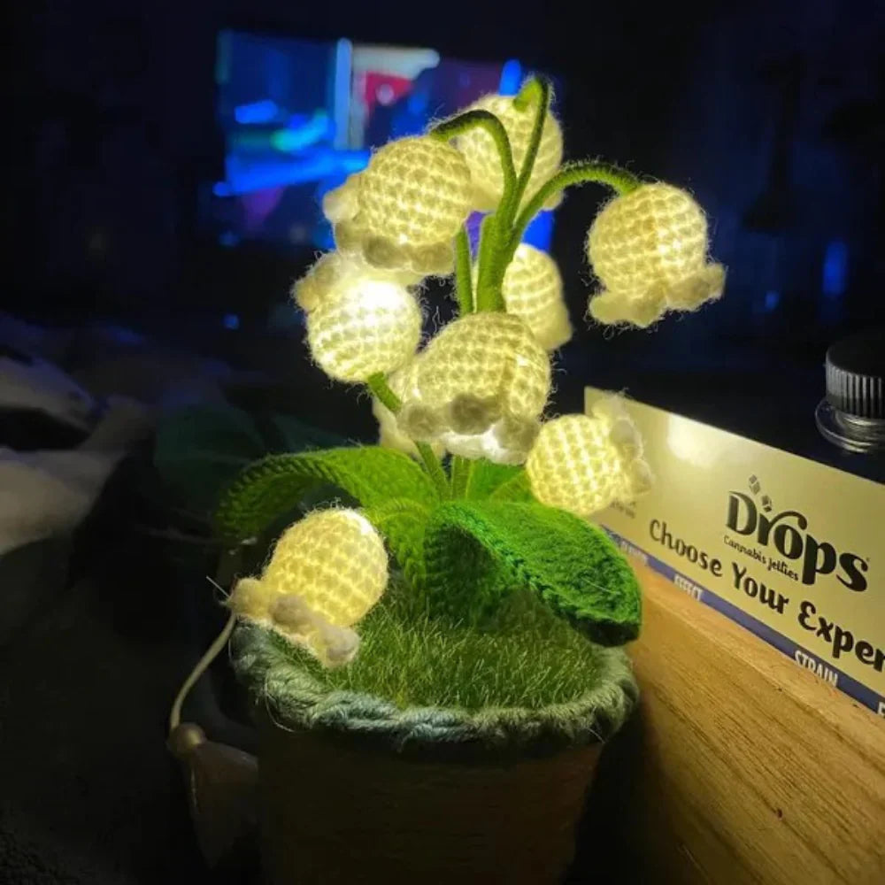 LumiBloom™ Floral Crochet Lamp