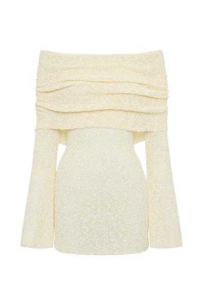 WrapMuse™ – Off-Shoulder Knit Dress