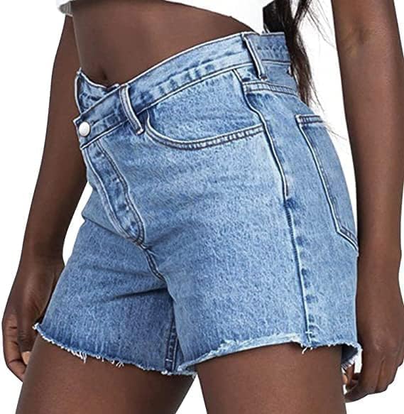 CurveSeam™ - Cross Waist Denim Shorts