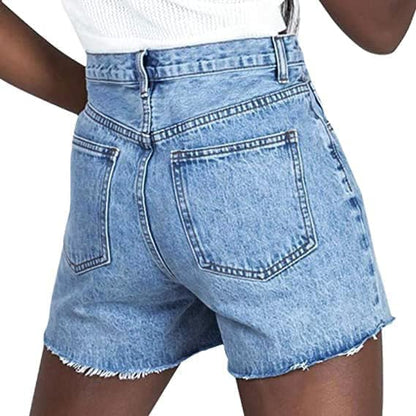 CurveSeam™ - Cross Waist Denim Shorts