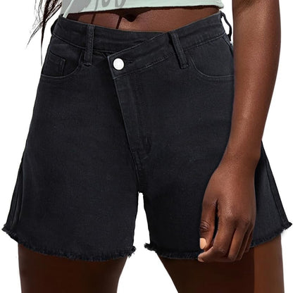 CurveSeam™ - Cross Waist Denim Shorts