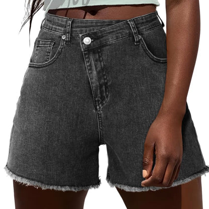 CurveSeam™ - Cross Waist Denim Shorts
