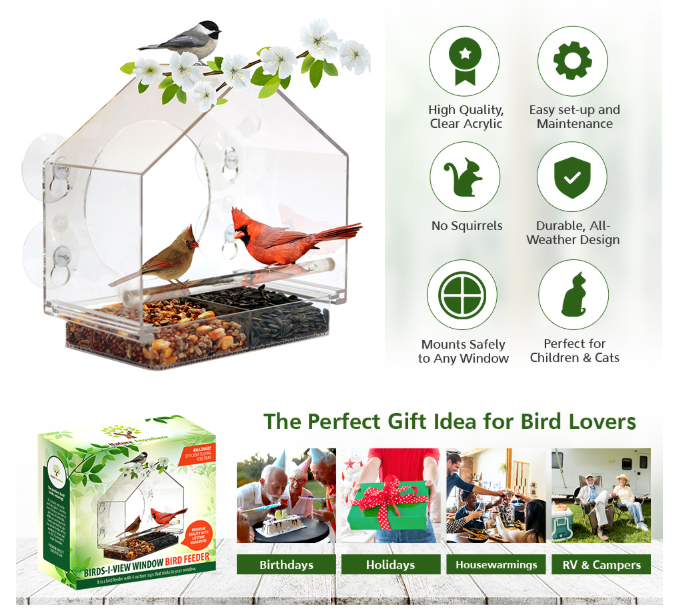 BirdTV™ Window Bird Feeder
