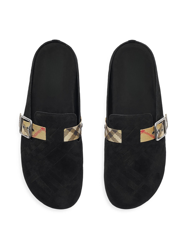 Check Suede Urchin Clogs