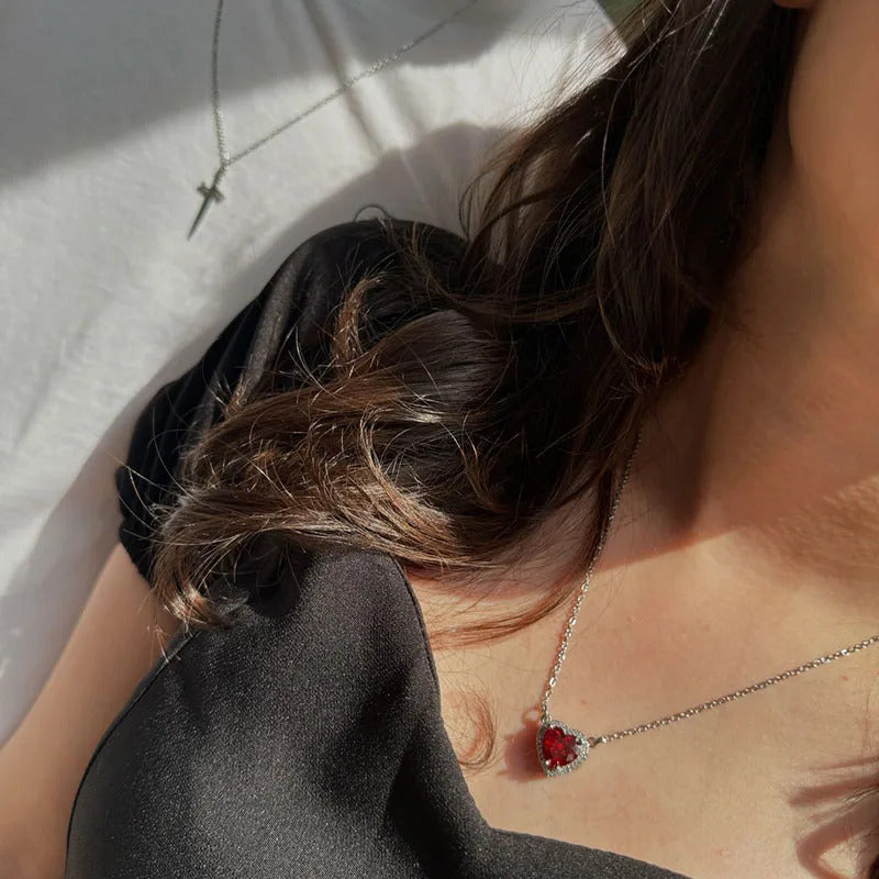 Dagger Heart Couples Necklace Set