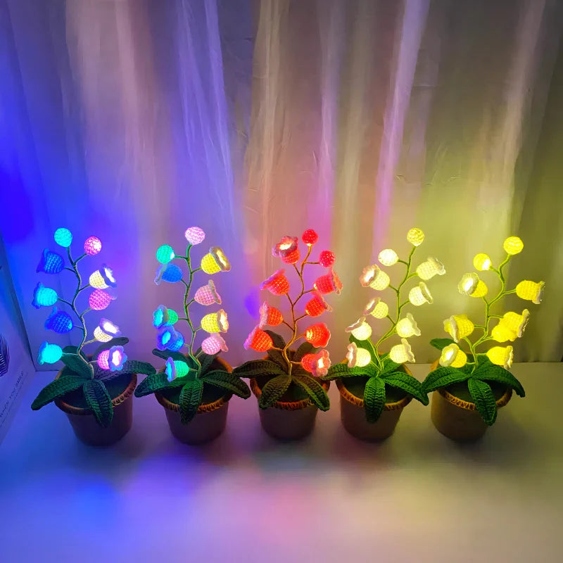 LumiBloom™ Floral Crochet Lamp