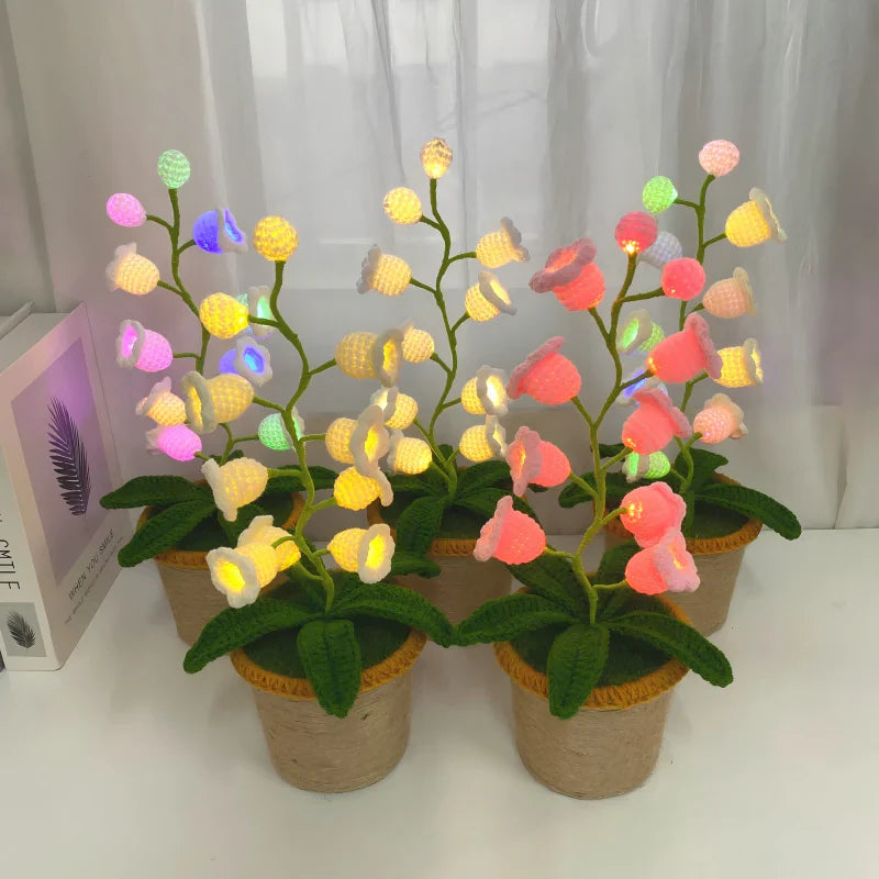 LumiBloom™ Floral Crochet Lamp